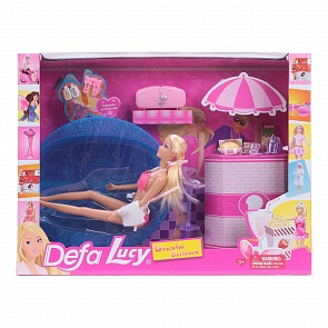 Игровой набор - Изящная ванная, с куклой и аксессуарами (Defa Lucy, 8208d) 